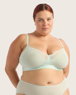 FreeMesh Full Bust Wireless Bra - Mint