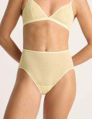 FreeMesh High-Cut Full Brief - Lemon