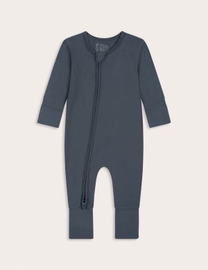 Baby Long Sleeve Romper - Storm